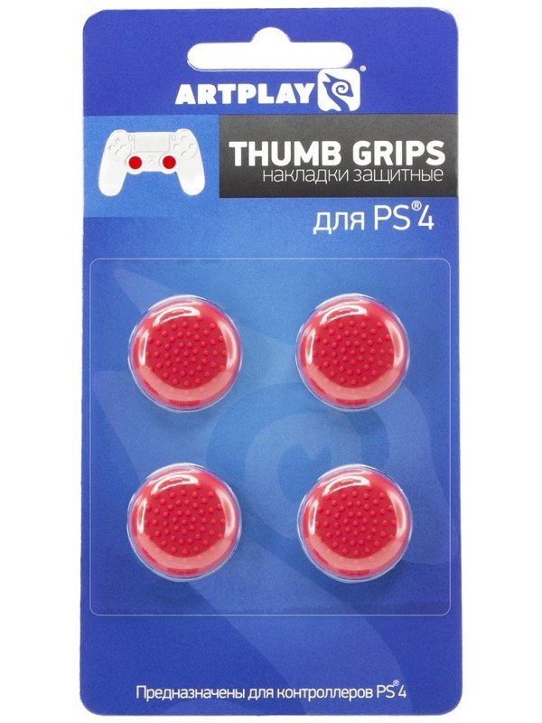 Thumb Grips for PS4 – Red (4 pcs)