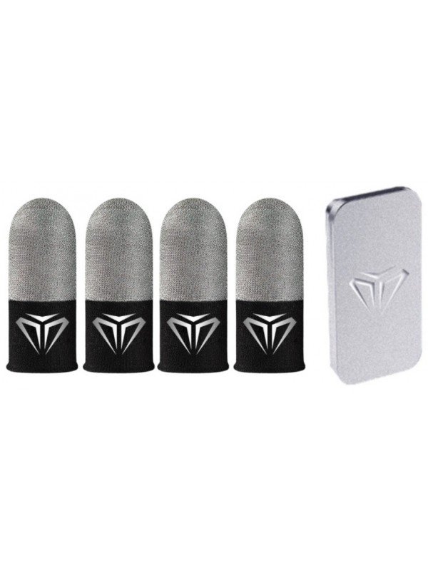 Silver Gaming Finger Sleeves for Nintendo Switch – 2 Pairs