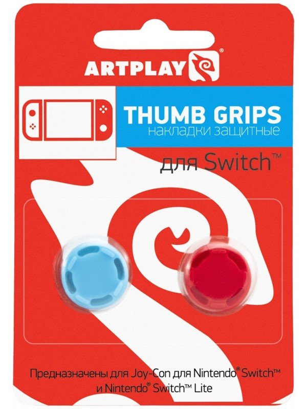 Artplays Thumb Grips Pro for Nintendo Switch – Red & Blue