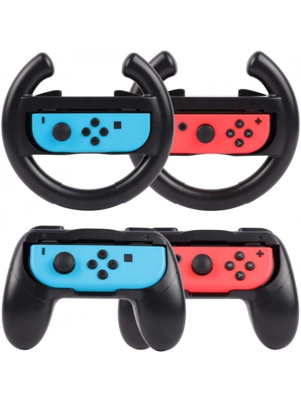 OPG Grip & Wheel Set for Nintendo Switch – Black (No Controllers)
